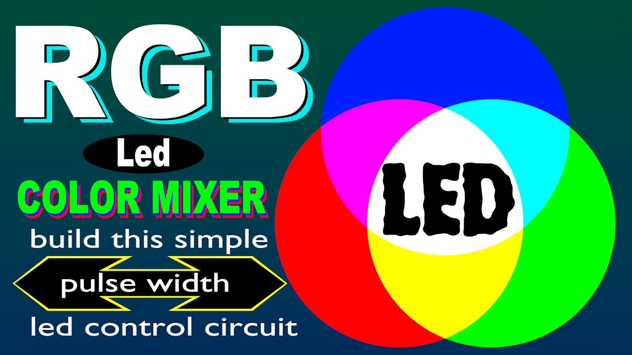 Single diode LED and RGB mixer LED. Illustration of the difference