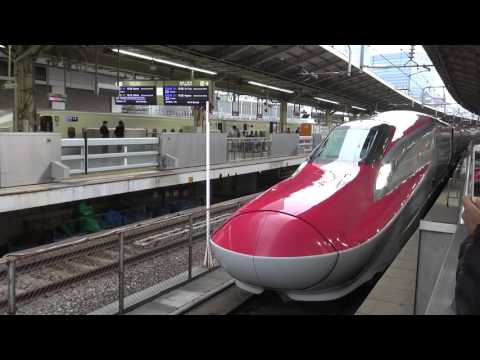 東北・秋田新幹線　はやぶさ・こまち25号　E6系Z12+E5系U4編成　新青森・秋田行き　東京駅発車60fps動画