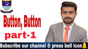 First Year English Chapter 1 Button Button - 11th Class English Book 1 Chapter 1 Button Button