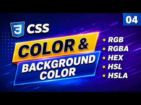 Colors in CSS | Color and Background Color in CSS |  How to Add Color in CSS | Learn CSS Bangla (04)