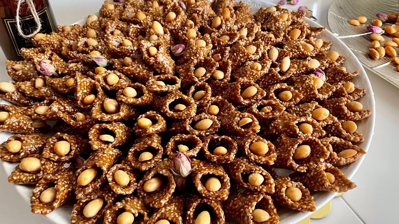 اروع المعسلات الرمضانية👌 بليغات الزنجلان محبوبة الجماهير مقرمشة ولذيذة جدا باسهل طريقة في التحضير