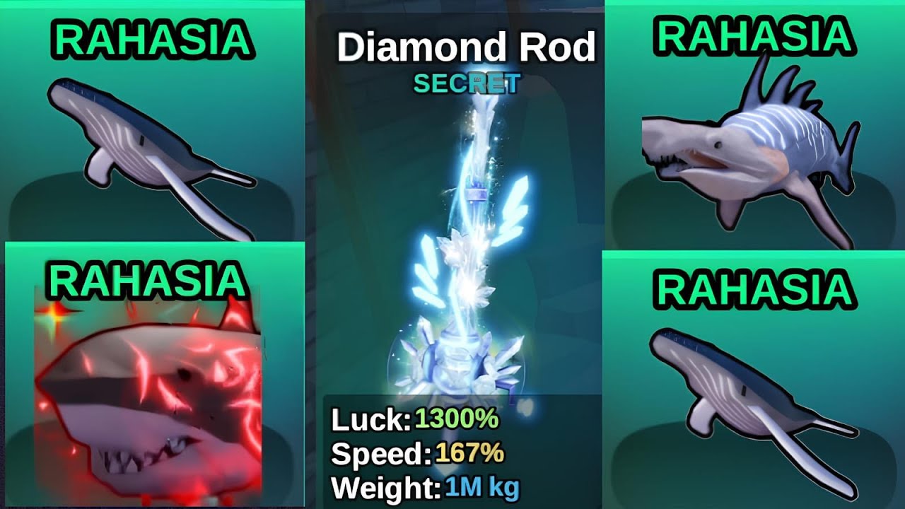 TES DIAMOND ROD BISA DAPAT IKAN SECRET CEPAT ??!! FISH IT 