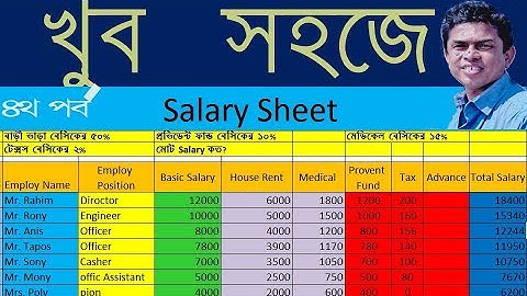 Microsoft Excel Bangla tutorial Part 4
