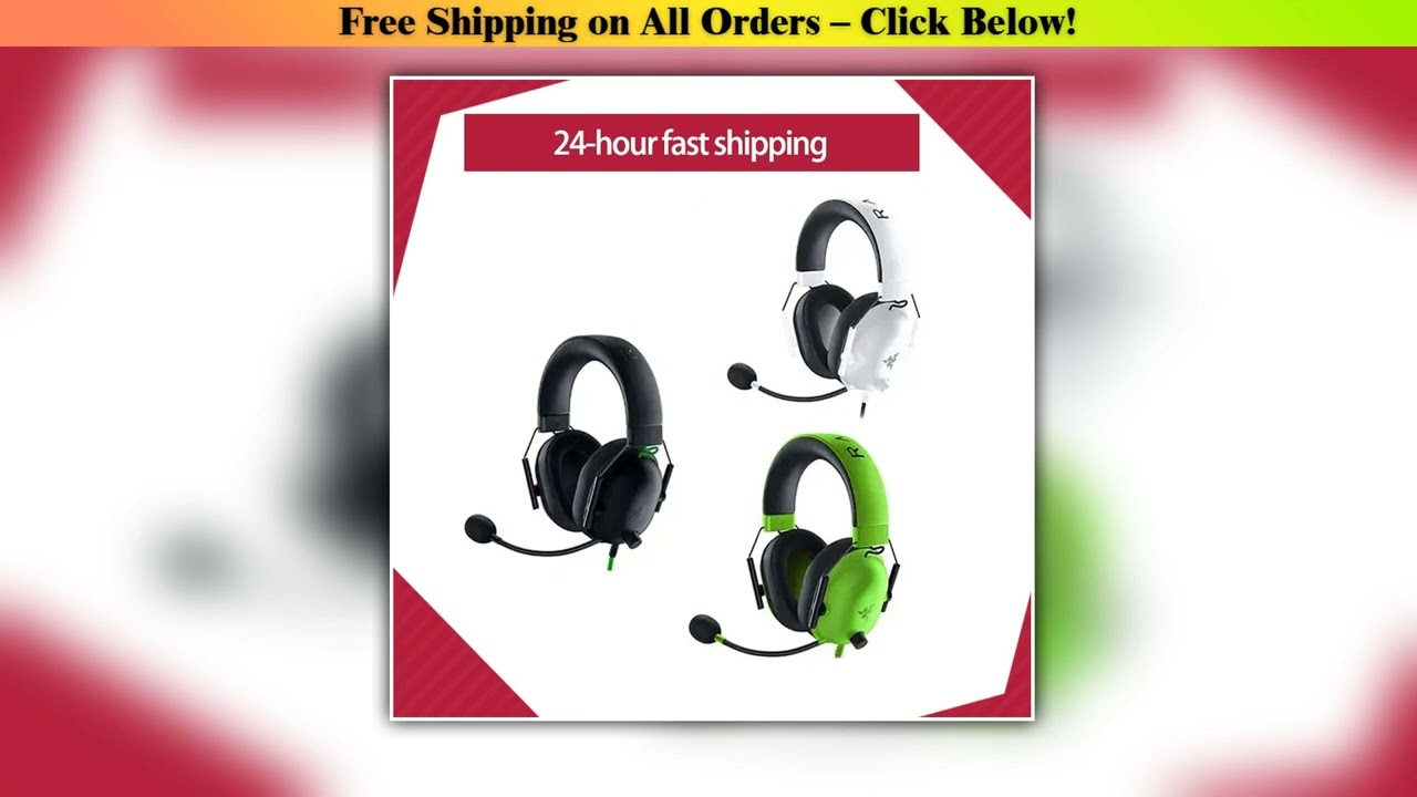 New Razer BlackShark V2 X Wired Esports Headset Advanced Passive Noise Cancellation 71 Surround Sou