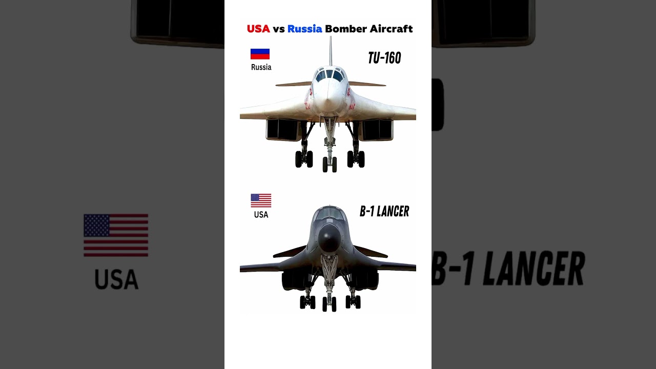 "USA vs Russia: TU-160 vs B-1 Lancer Bomber Aircraft Comparison"