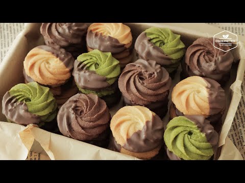 선물용으로도 좋은 3가지 맛 버터링 쿠키 만들기|Easy and <strong>Cute</strong> <strong>Gift</strong>-Worthy Butter Cookies in 3 Flavors!| Cooking tree