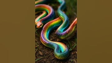 🌈🐍 Hypnotic Beauty! Rainbow Snake in Ultra-HD – Unreal AI Nature ✨🎨