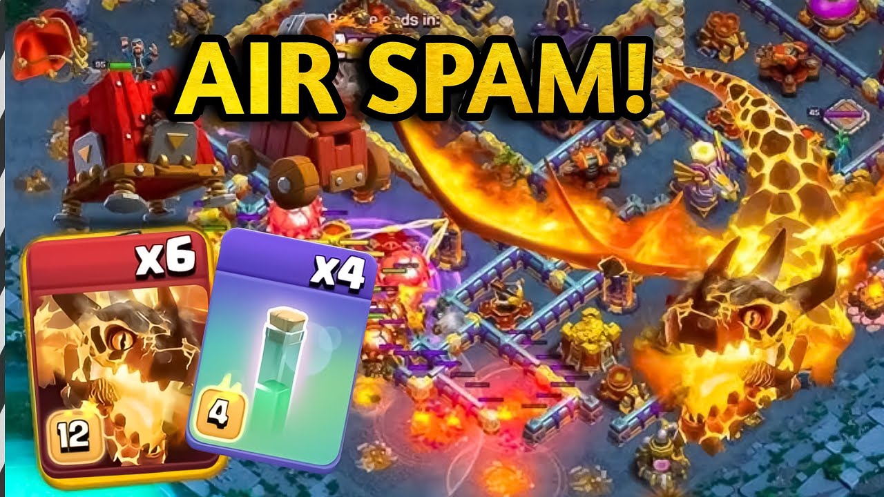 Easy Invisability Spell Easy 6 Super Dragons + 4 Invisibility Spells Attack Strategy in Clash ...
