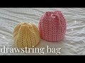 How to crochet a drawstring bag using puff stitches | beginner-friendly | quick & easy