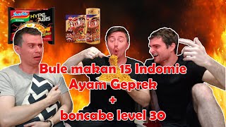 GILA!! BULE NEKAT MAKAN 15 INDOMIE AYAM GEPREK   BONCABE LEVEL 30