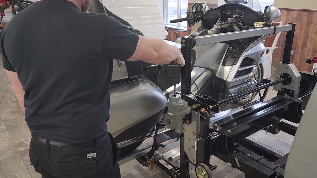 Komo motorcycle lift for RV