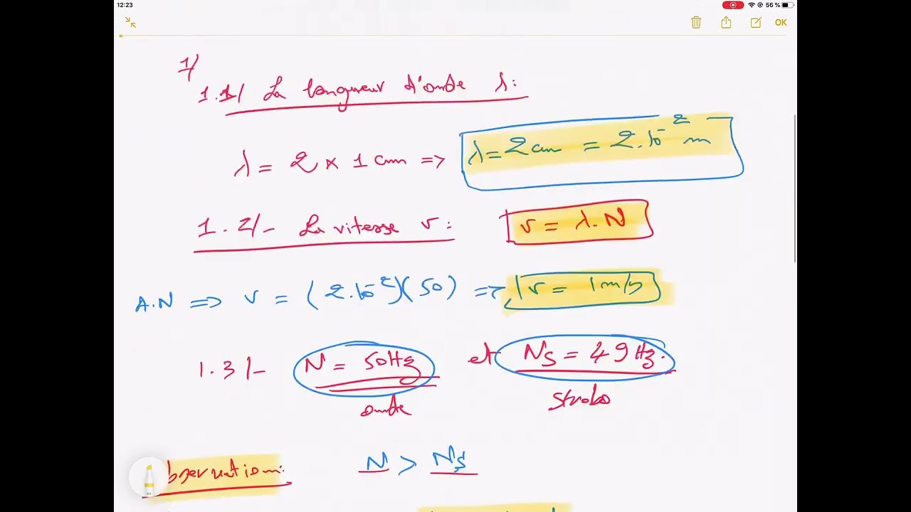 Exercices Les Ondes mécaniques progressives périodiques-partie5