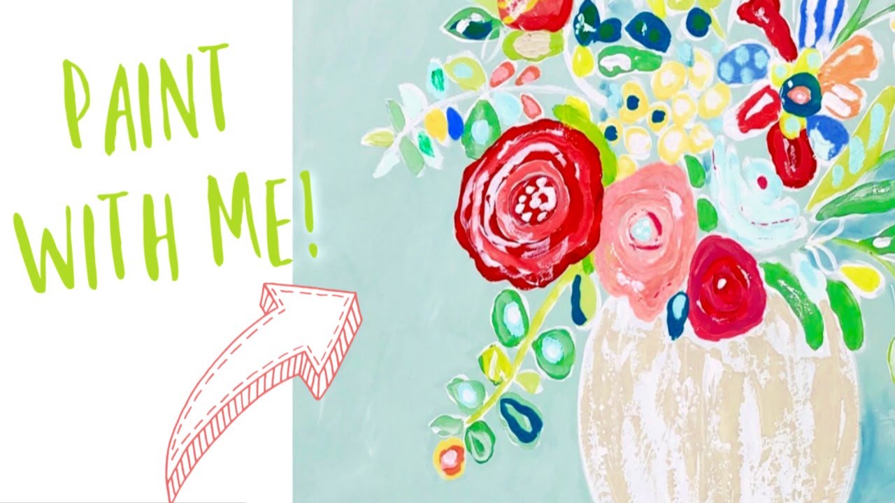 Painting a Colorful Abstract Floral