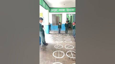 Jump in the circle ⭕ challenge for 1st class #outdoor #activity #fun in school