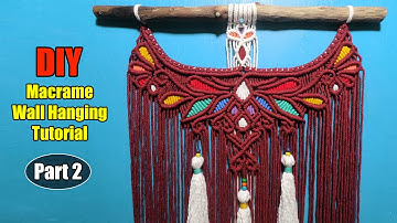 Colors Macrame Wall Hanging DIY Home Decor Design & Tutorial by LIT decor (Part 2) #stayhome #withme