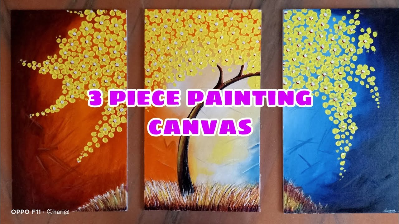 3 piece painting canvas YouTube