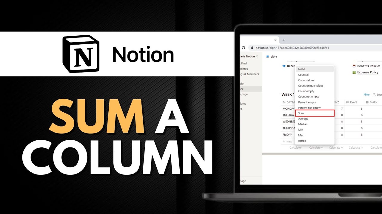 How To Sum A Column Notion (Full Guide)