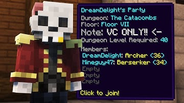 Joining VC ONLY Dungeon Parties as a YouTuber!! -- Hypixel Skyblock