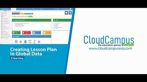 Creation Of Lesson Plan In Global Data in Cloud Campus ERP.