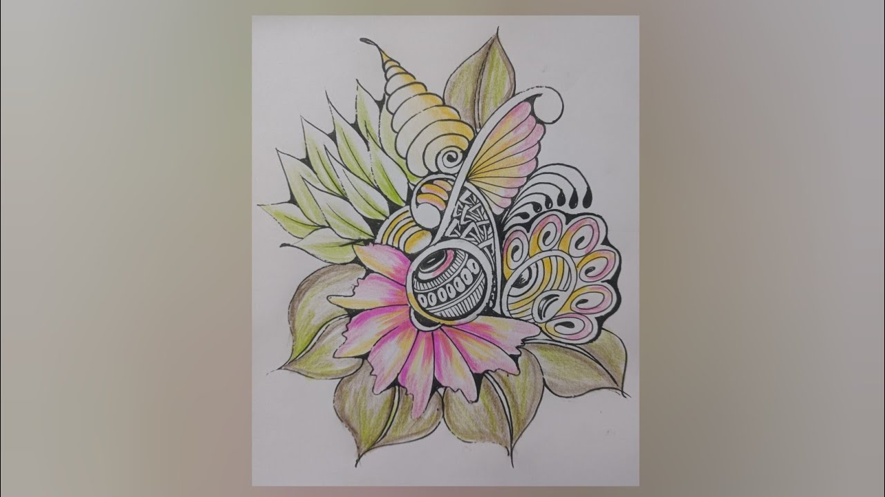 Flower zentangle 