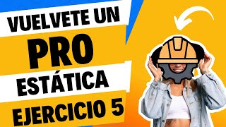Ejercicio 5, Reacciones en VIGAS, Curso de Estática DESDE 0!!!!