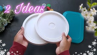 Hermosas MANUALIDADES con tapas de plástico / 2 Ideas FÁCILES y ÚTILES para el Hogar