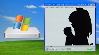 Bad Apple on an Apple TV running Windows XP