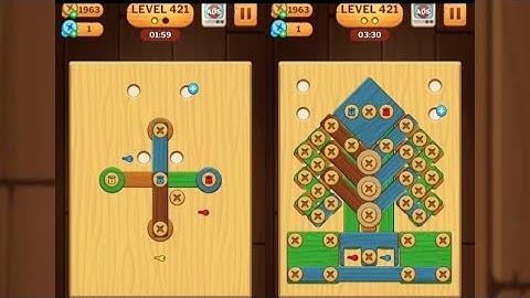 Screw Puzzle: Wood Nut & Bolt - Level 421