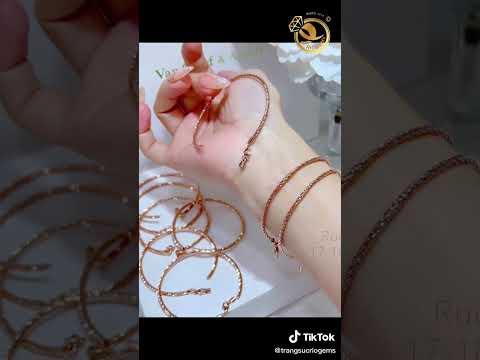 Vòng tay nữ Vàng Ý Trắng sang trọng 5.4g