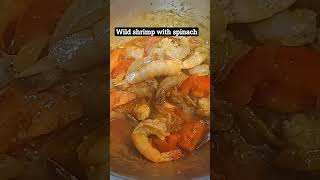 wild shrimp and spinachshorts