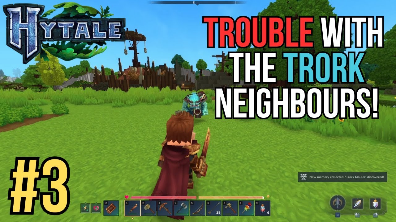 Hytale Cosy Let's Play | Episode 3 - Trouble with the Trork Neighbours!