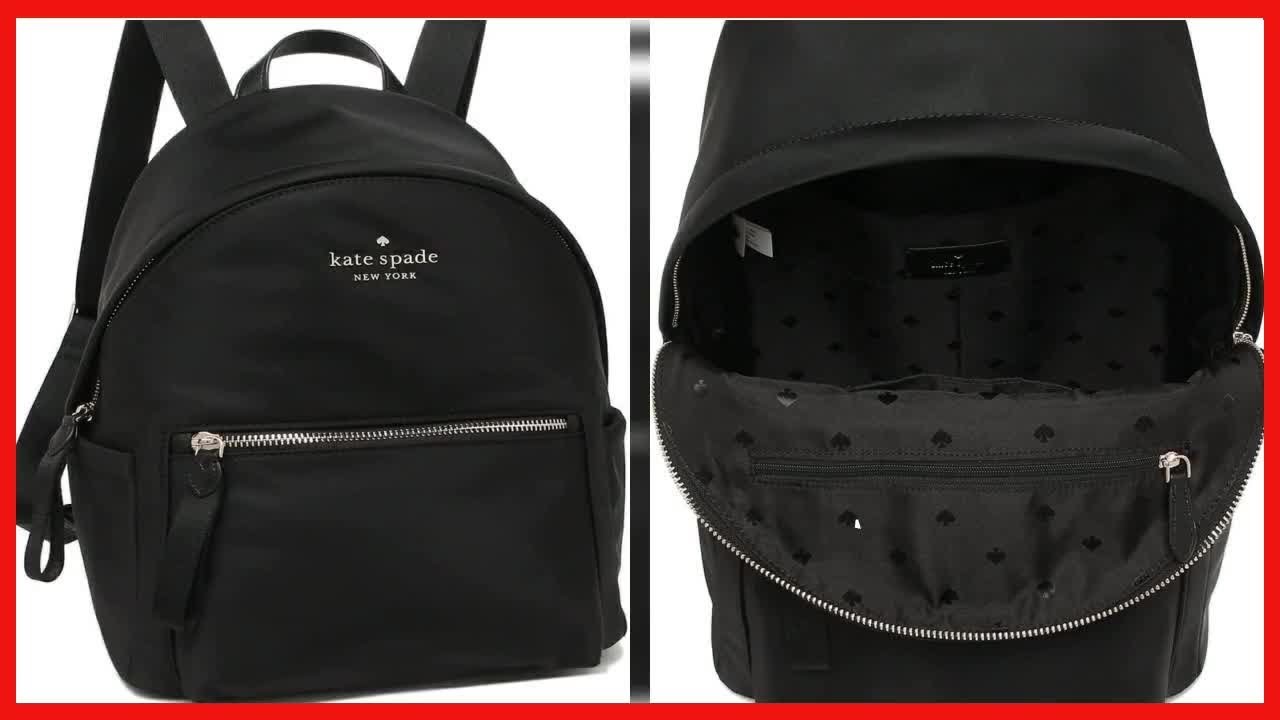 Kate Spade New York Chelsea Medium Nylon Backpack, Black