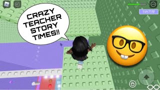 Obby Playing Crazy Teacherschool Story Times Not Mine Peachyprincess