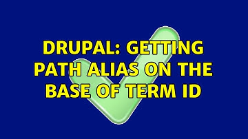 Drupal: Getting path alias on the base of term id