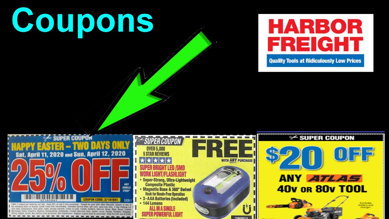 harbor freight tools free coupons