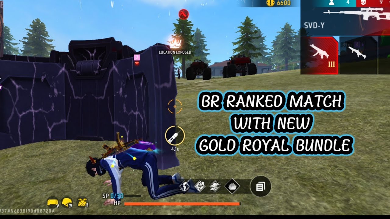 Freefire br ranked match with new gold Royal bundle - YouTube