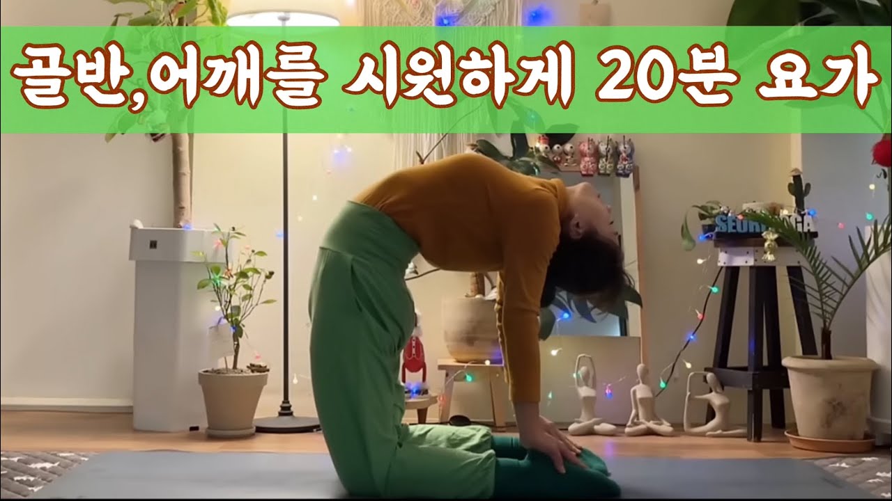 [서리요가#509] 역자세 없이 흘러가는 20분 요가 / 골반교정, 말린 어깨, 굽은등 펴기