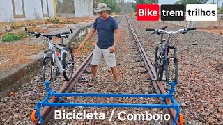 Bike train Comboio Abandoned Railroads #trainline #comboio #railBike #bicicleta bike line rail