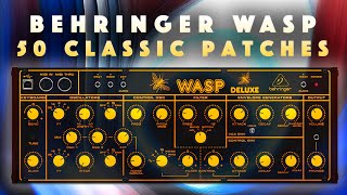 Behringer Wasp Vintage Patches: Bass, Lead, Pluck Sound Demo