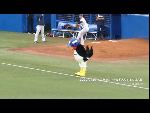 20/7/29 ぺこりでフィールド入りするつば九郎
