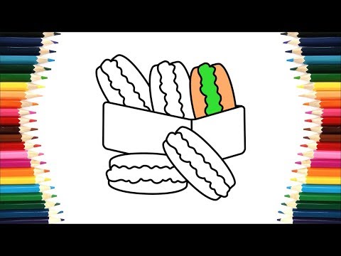 bread,-pizza,-drink,-fast-food-coloring-page--donuts-cake-coloring-page-for-kids