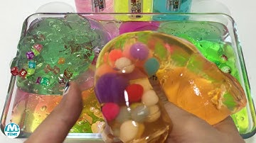 Mixing Clear Store Bought Slime Into Homemade Clear Slime | Most Satisfying Slime Videos | Min Slime