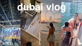 2024 DUBAI VLOG🎀 grwm, nye party, sunset swimming &amp; my ins/outs this year