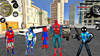 Flying Super Spider-Man | Stickman Rope Hero Unlimited Fun in NY Vice town city screenshot 1