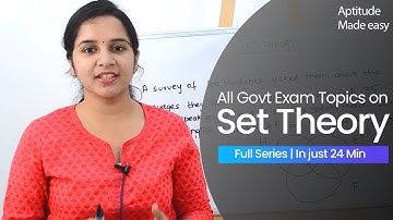 Aptitude Made Easy   Problems on Set Theory Full series, Learn maths #withme #StayHome