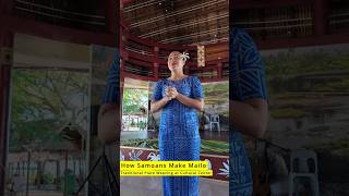 How Samoans Make Mailo | Traditional Plate Weaving at Samoa Cultural Village #Shorts