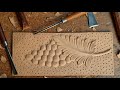 How to carve a grapevine in wood carving leaf