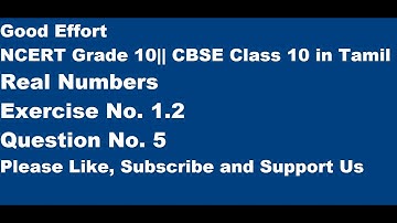NCERT Grade 10 || CBSE Class 10 - Real Numbers || Exercise No.1.2 Question No.5 - in Tamil