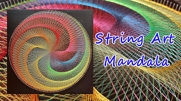 String art Mandala | Rainbow string art | Mandala String art | How to do string art | Part 1