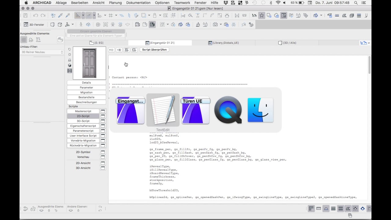 ArchiCad 21   Übersichtskreis für Türen als GDL Zusatz